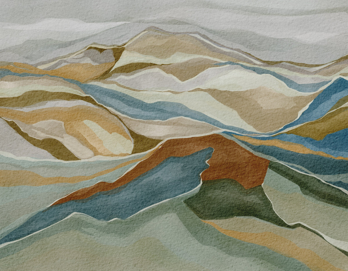 Mountain peaks Wall Mural in your room