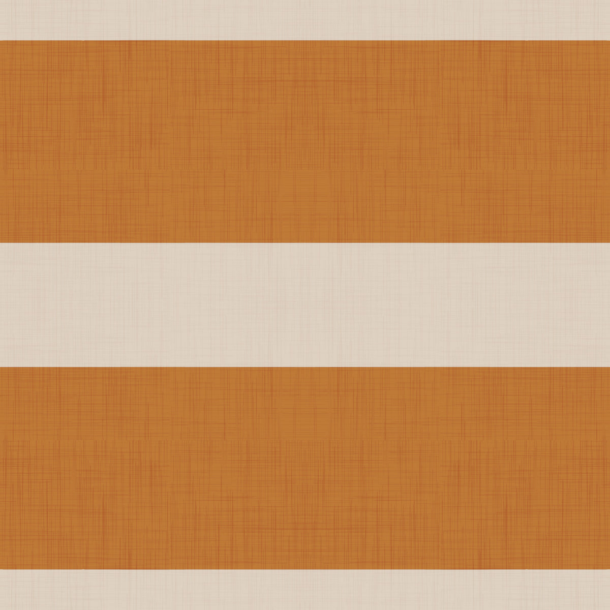 Modern Horizontal Stripe Terracotta Cream  Wallpaper⁠