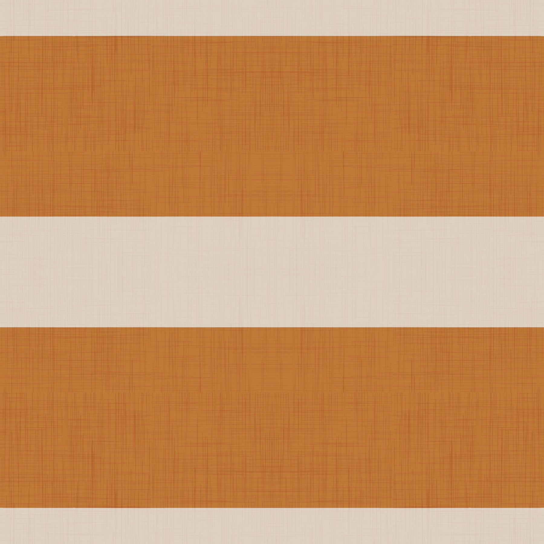 Modern Horizontal Stripe Terracotta Cream  Wallpaper⁠