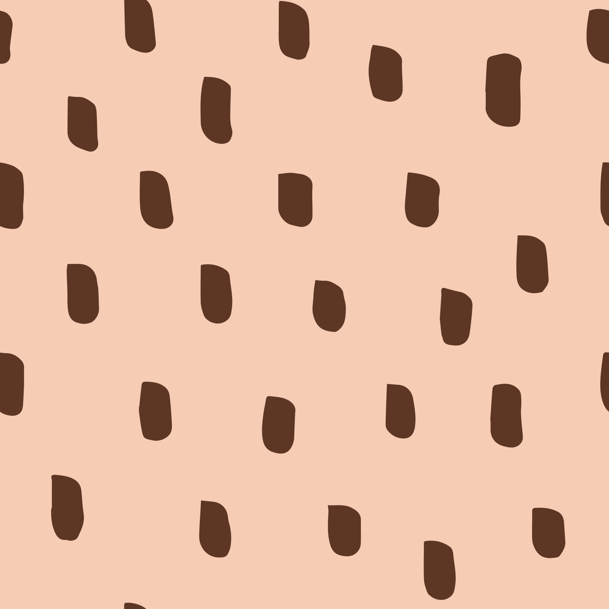 Mid Mod Wildflower Dots - Pink Brown  Wallpaper⁠