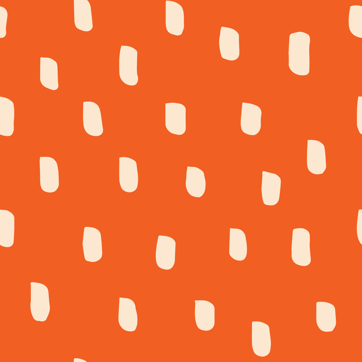Mid Mod Wildflower Dots - Terracotta Beige Wallpaper⁠ in your room — zoomed