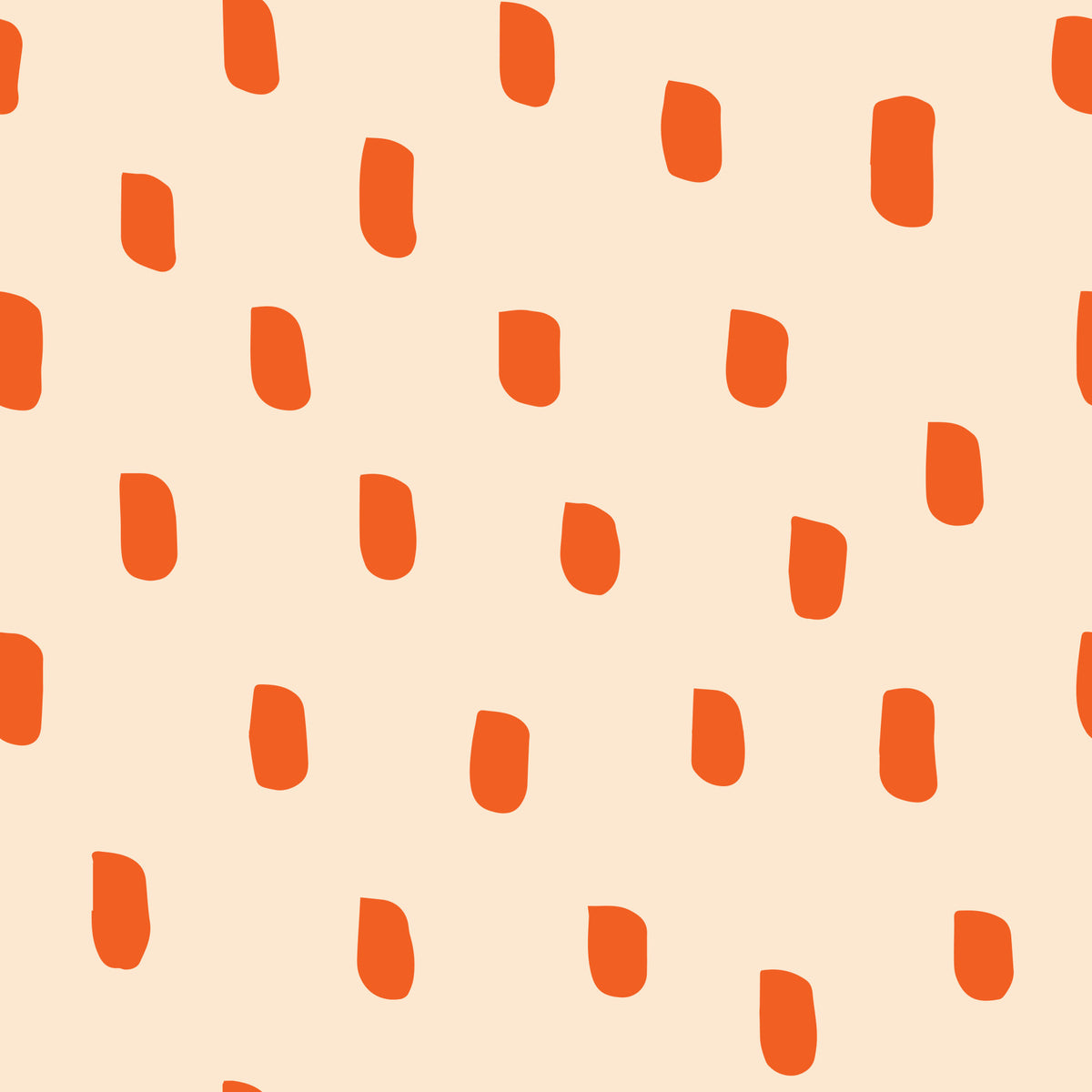 Mid Mod Wildflower Dots - Beige Terracotta  Wallpaper⁠ in your room — zoomed