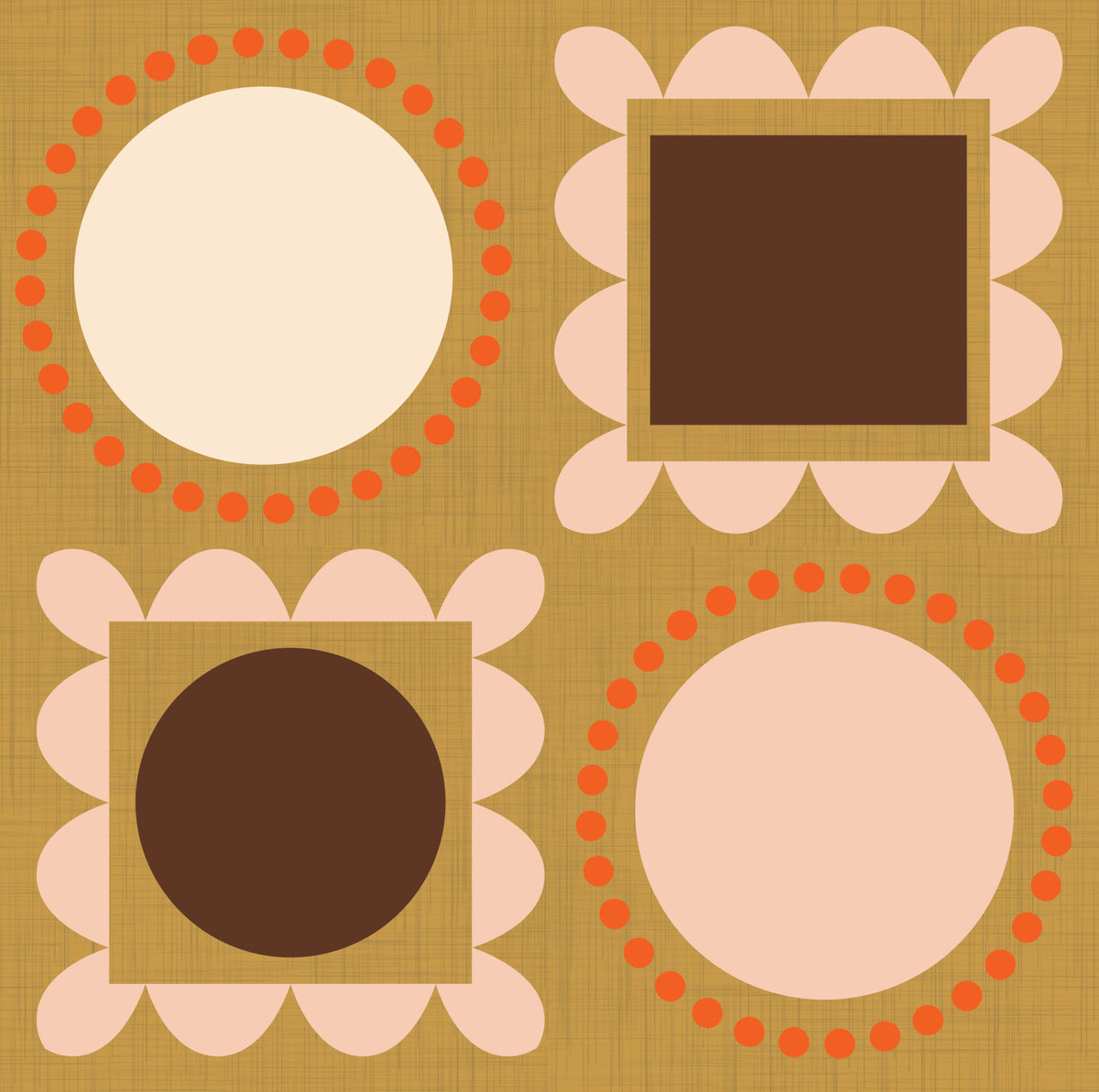 Mid Mod Pictures Frames - Ocher  Wallpaper⁠ in your room