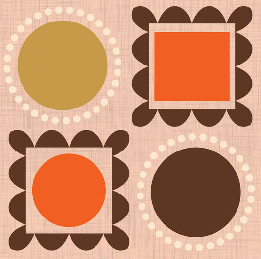 Mid Mod Pictures Frames - Pink Ocher Terracotta  Wallpaper⁠