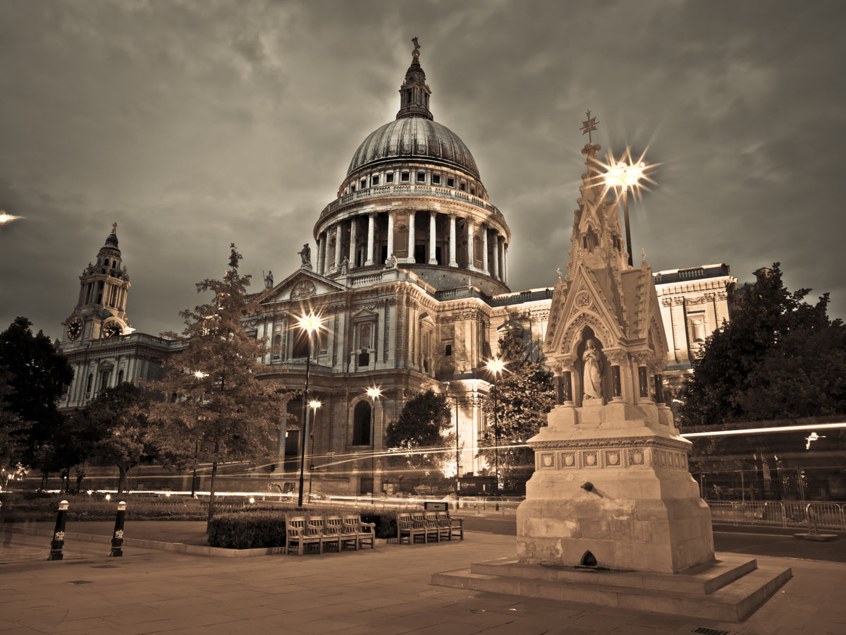 St Pauls Sepia Wall Mural in your room