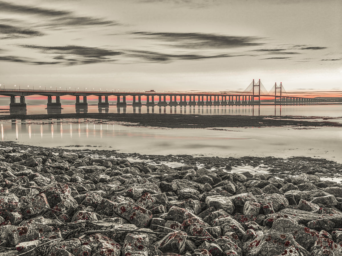 Bridge at Dusk Wall Mural in your room