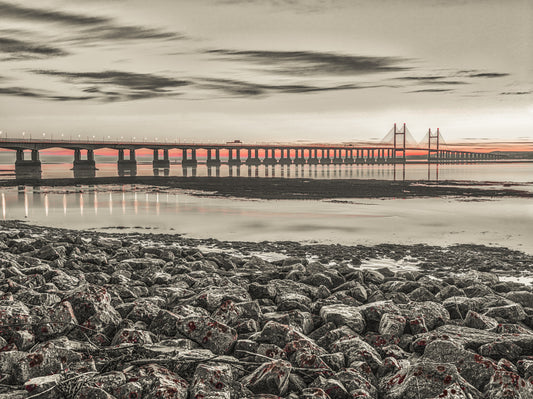 Bridge at Dusk Wall Mural