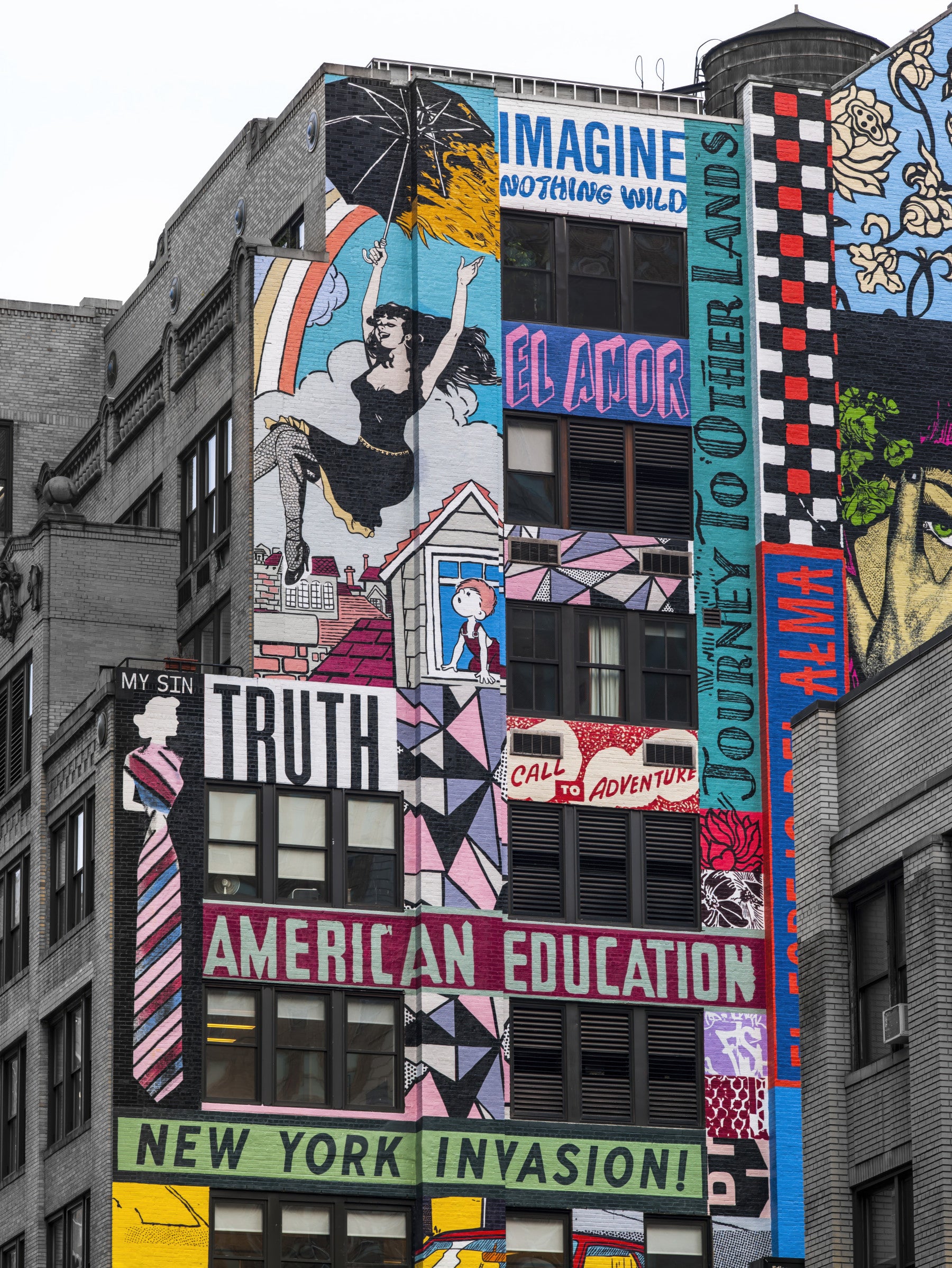 New York Graffiti Wall Mural