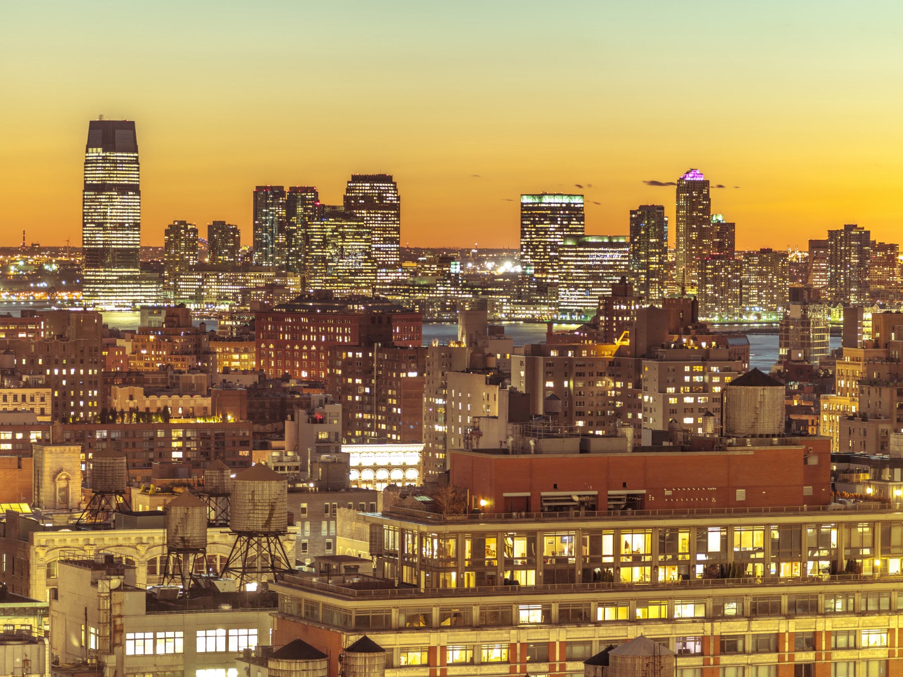 Sunset Metropolis Wall Mural