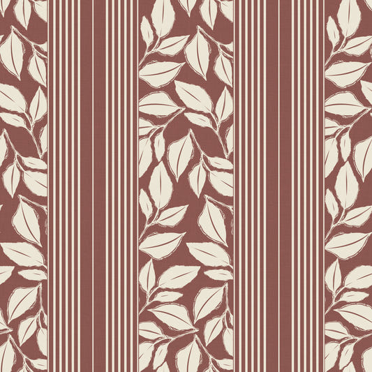 Vintage Trailing Foliage Dark Red Wallpaper⁠