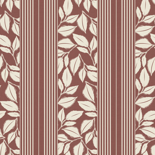 Vintage Trailing Foliage Dark Red Wallpaper⁠