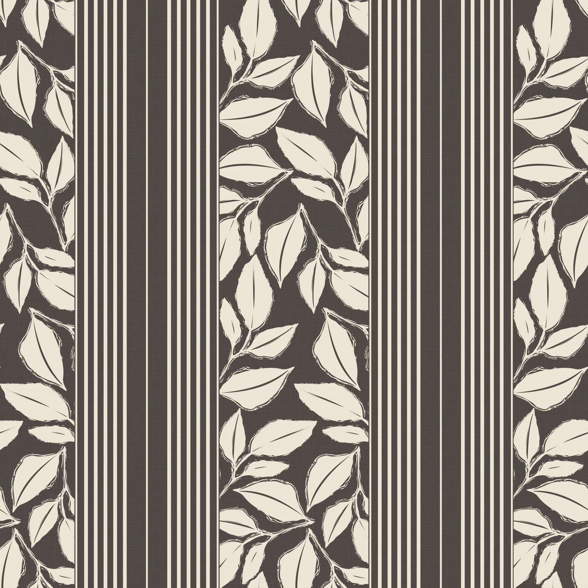 Vintage Trailing Foliage Brown Wallpaper⁠ in your room — zoomed