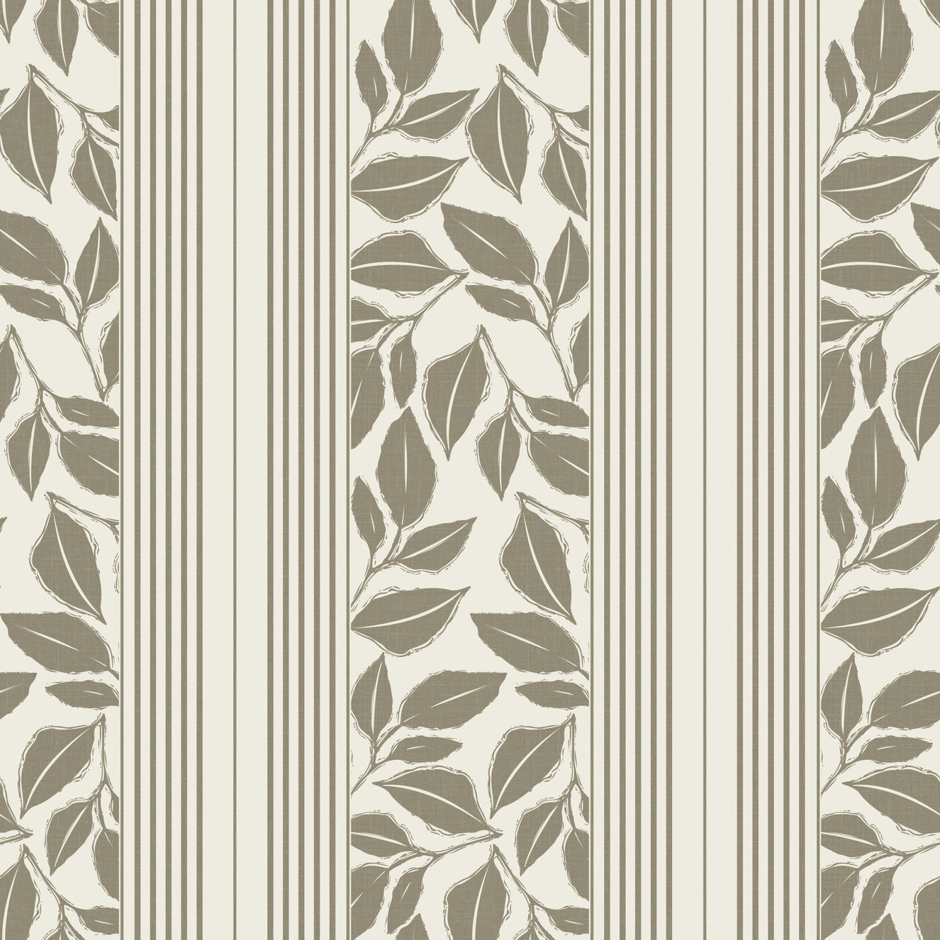 Vintage Trailing Foliage Olive Green Wallpaper⁠