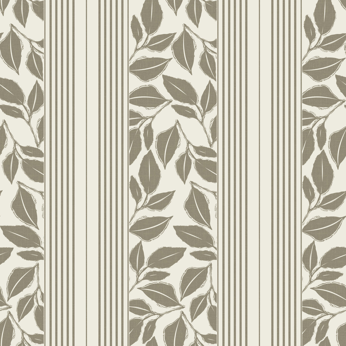 Vintage Trailing Foliage Olive Green Wallpaper⁠ in your room