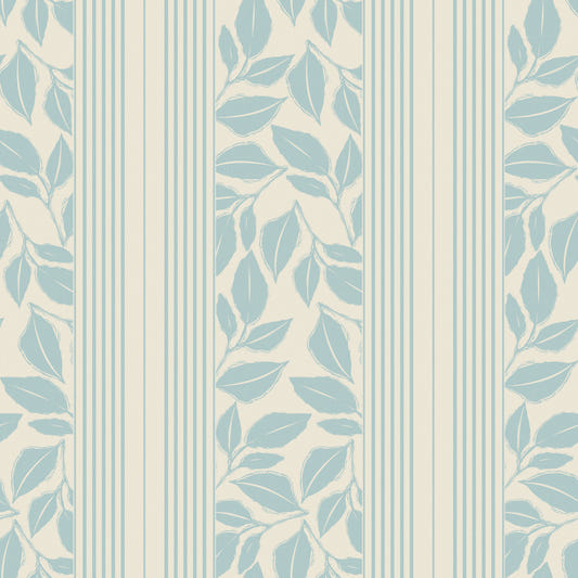 Vintage Trailing Foliage Powder Blue Wallpaper⁠
