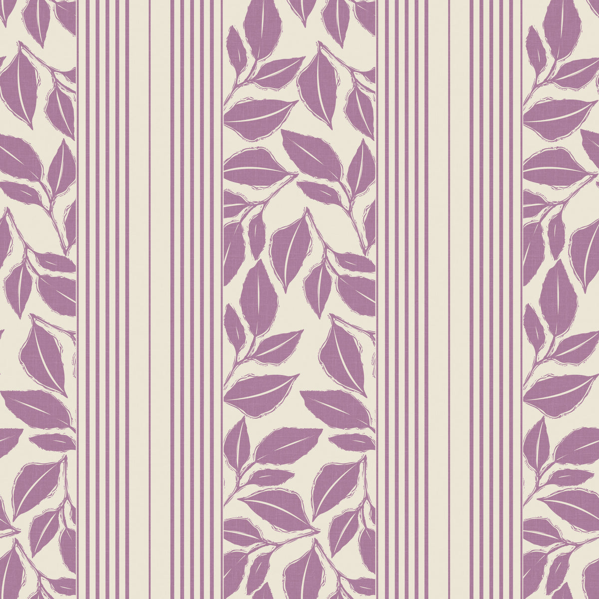 Vintage Trailing Foliage Lavender Wallpaper⁠