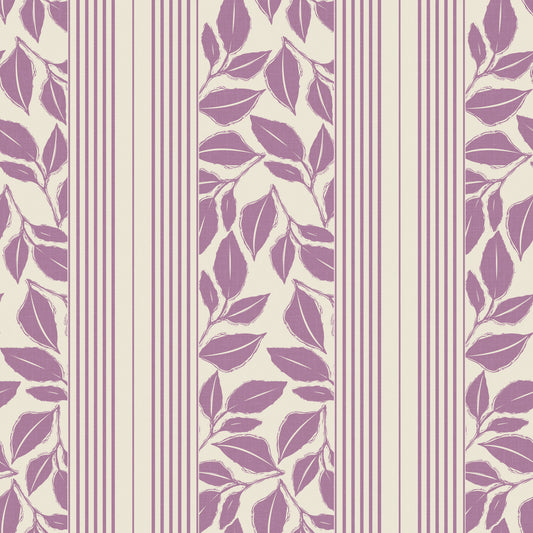 Vintage Trailing Foliage Lavender Wallpaper⁠
