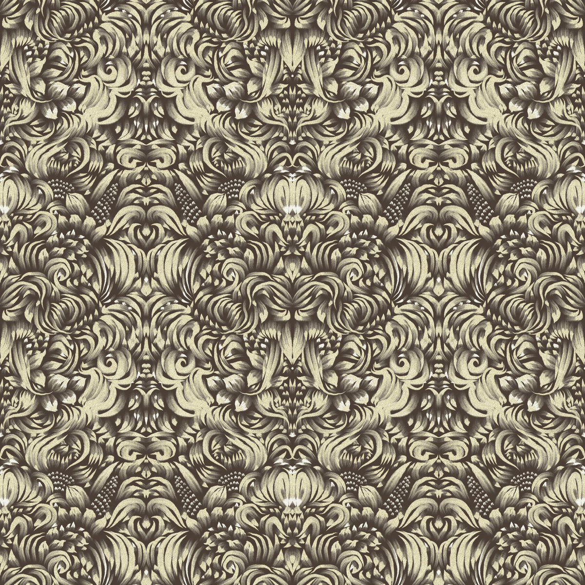 Floral Damask Cream Decorative Bloom Wallpaper⁠ in your room