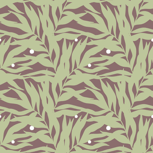 Botanical Echo Scattered Leaves Wallpaper⁠