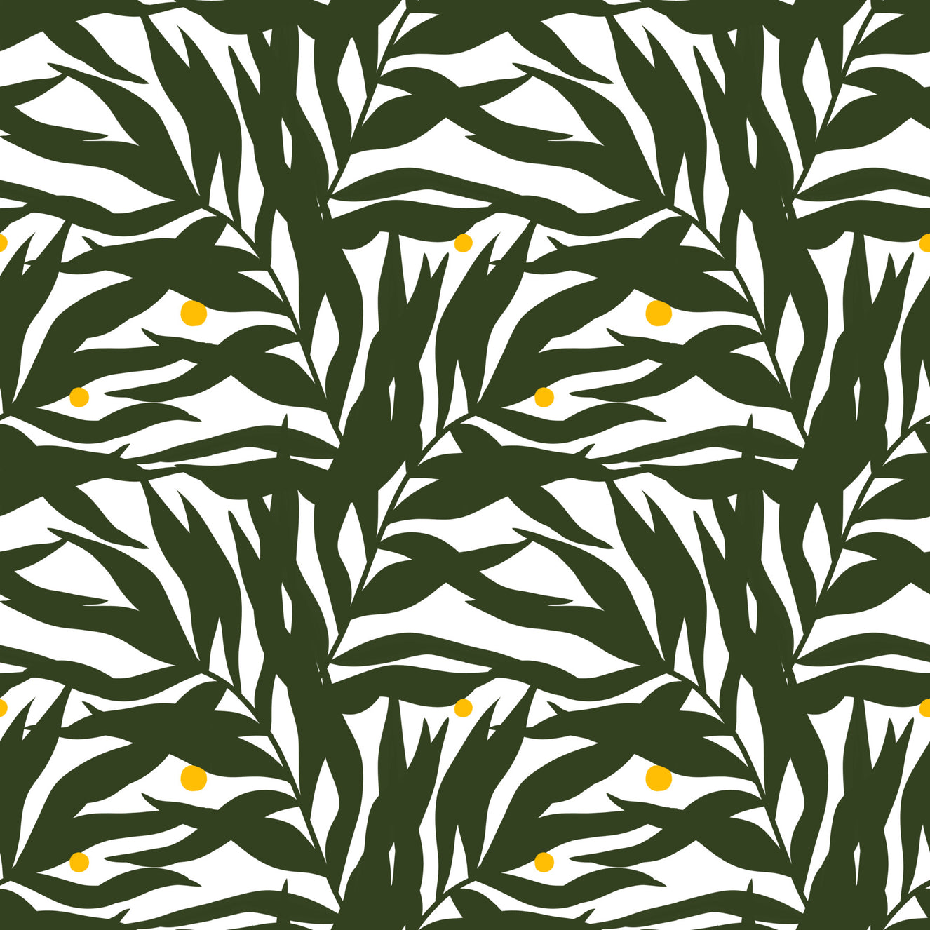 Palm Fronds & Fruit citrus grove Wallpaper⁠