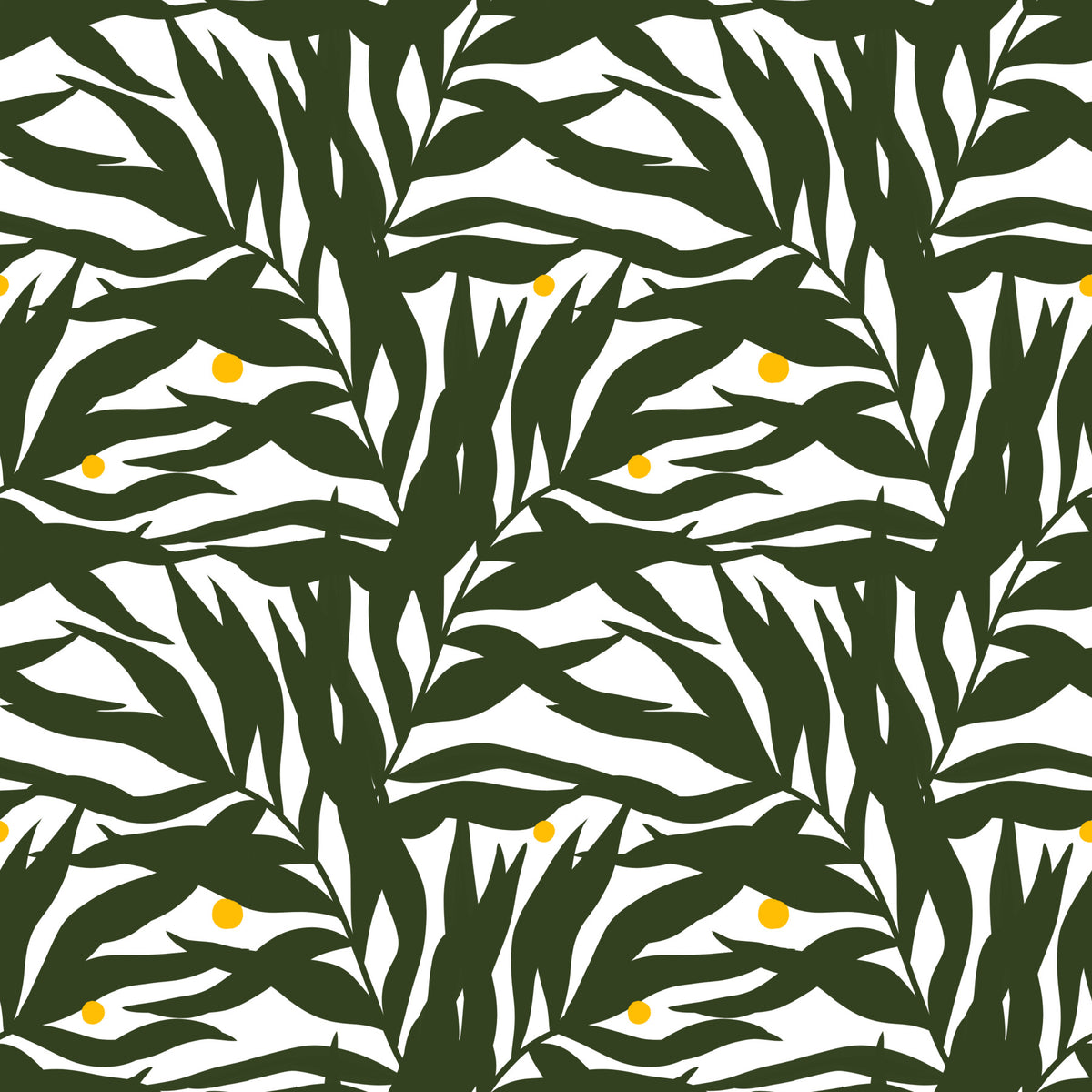 Palm Fronds & Fruit citrus grove Wallpaper⁠ in your room — zoomed