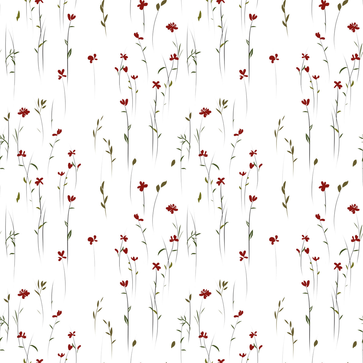 Dainty Scarlet Blooms Wallpaper⁠ in your room