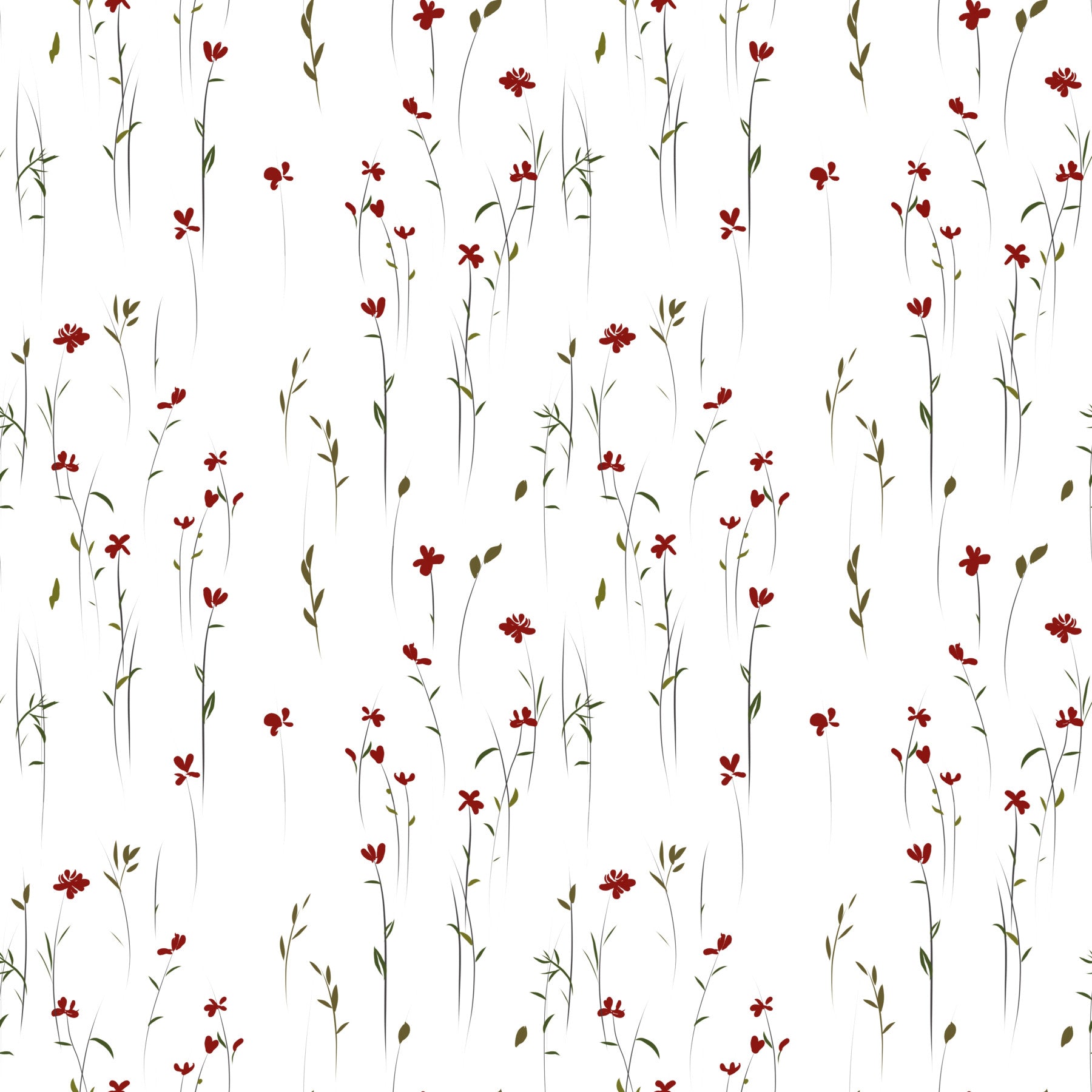 Dainty Scarlet Blooms Wallpaper⁠