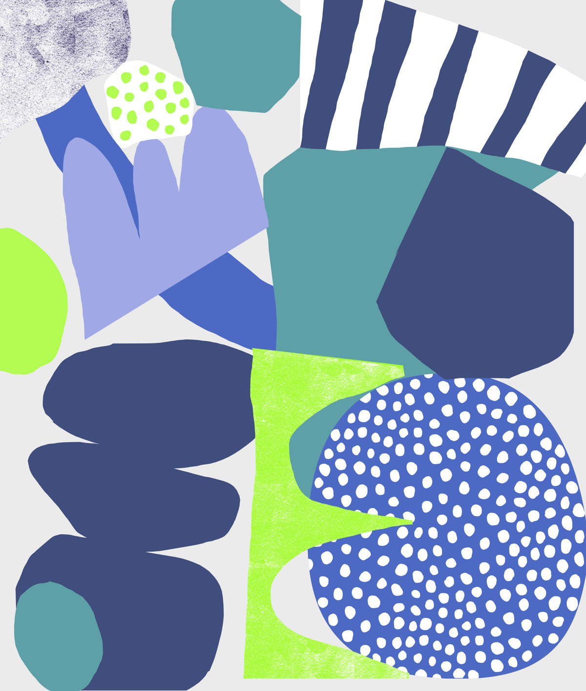 Lil Blue Wall Mural