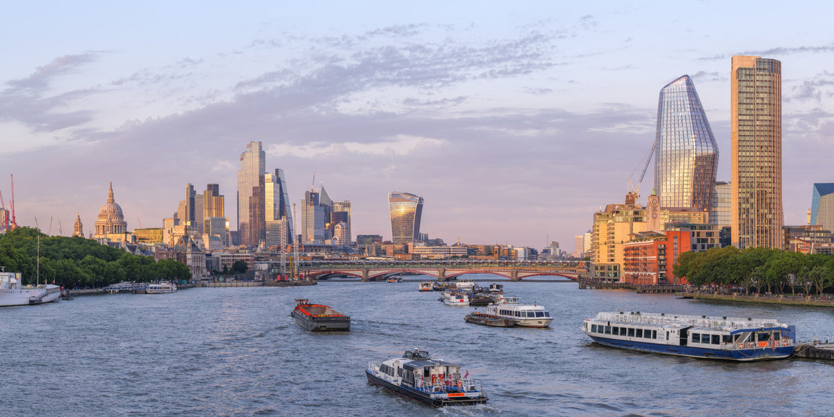 Golden Hour on the Thames Wall Mural in your room