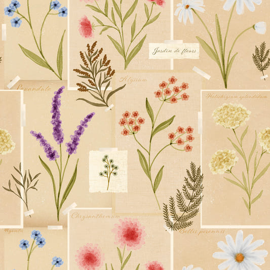 Jardin des Fleurs Collage Wallpaper⁠