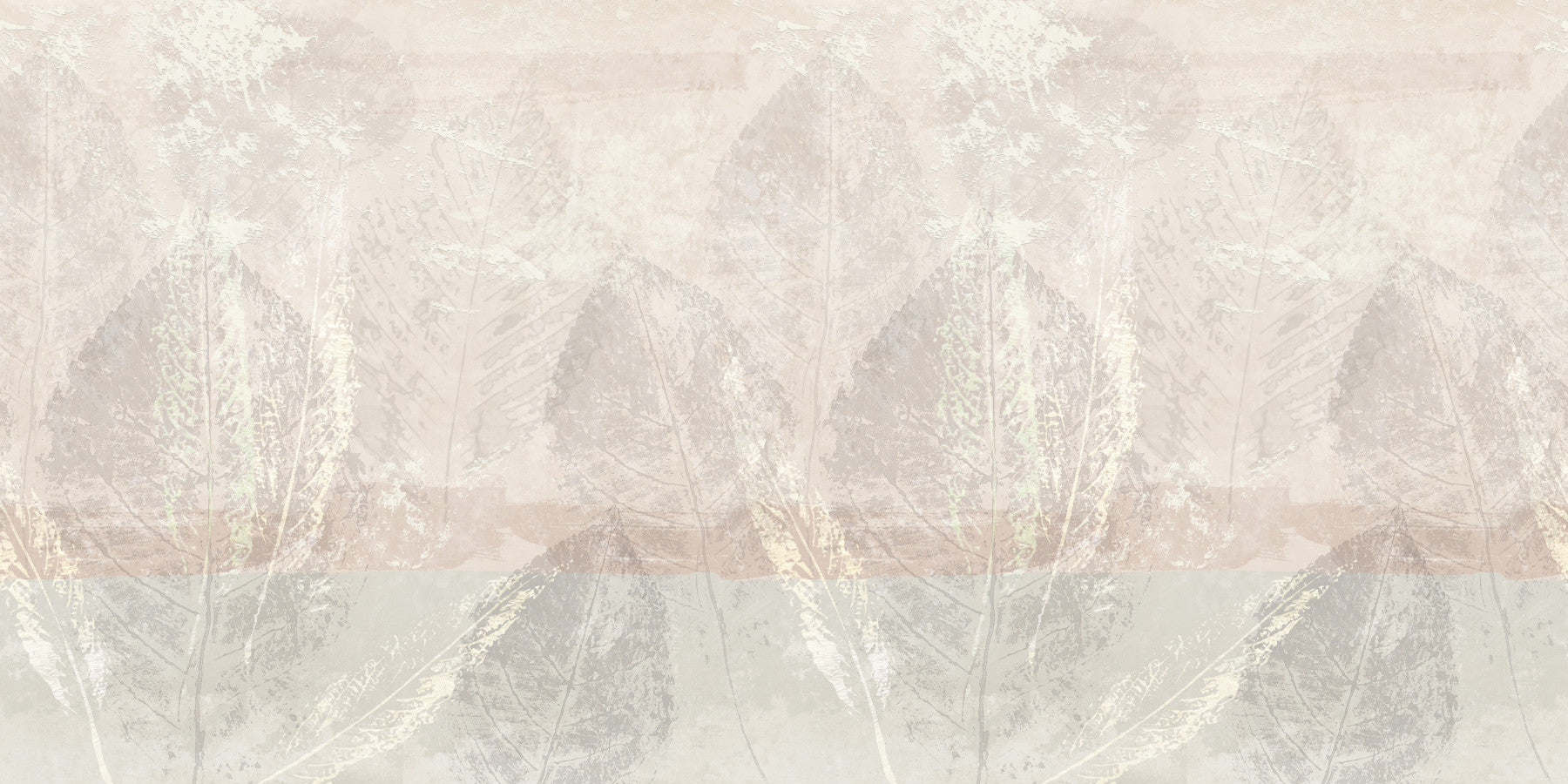 Ethereal Leaves Texture Cream Wall Mural