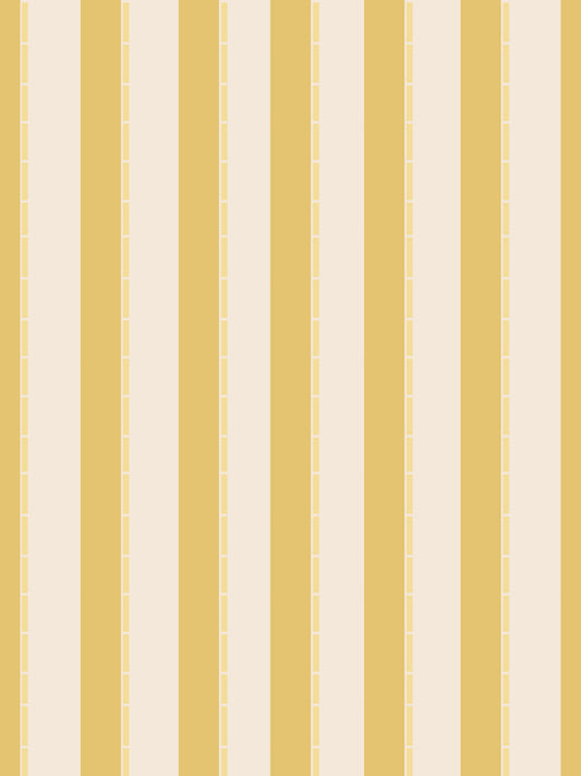 Lemon Gilded Stripes Wallpaper⁠