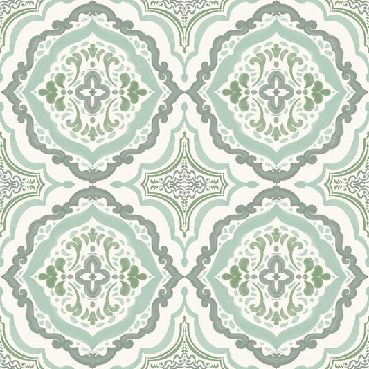 Sage Bloom Tile Wallpaper⁠