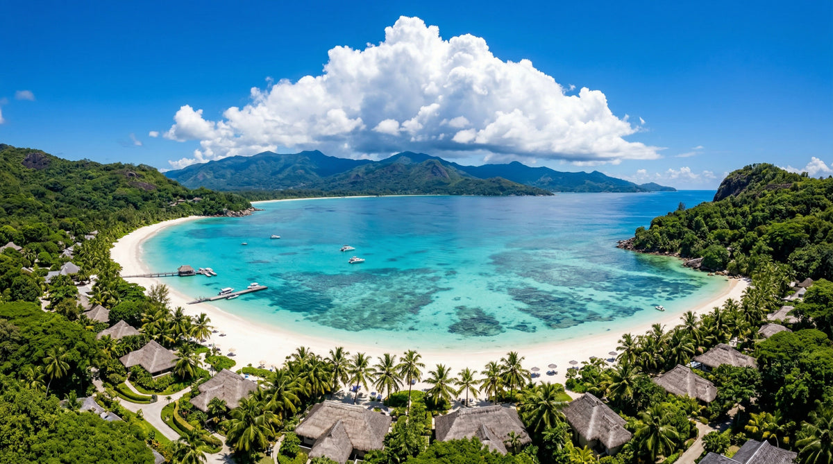 Tropical Paradise View Wall Mural in your room