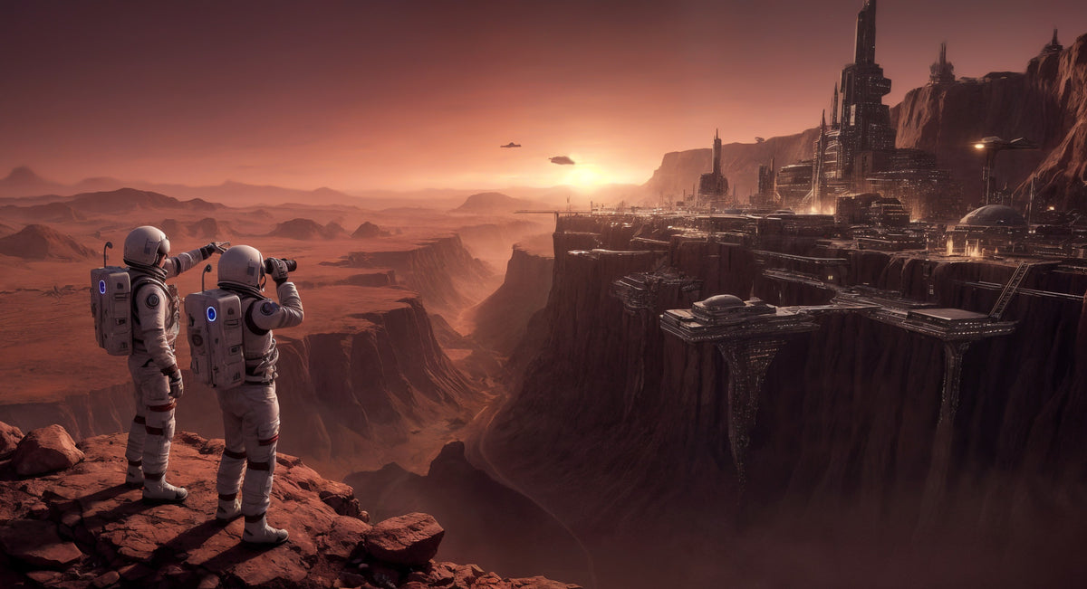 Mars Colony Vista Wall Mural in your room