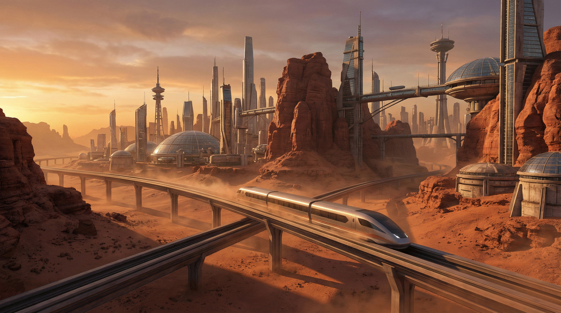 Martian Metropolis Wall Mural