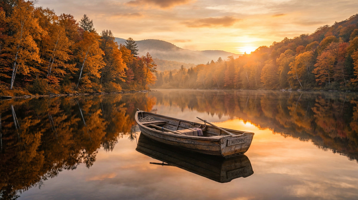 Golden Lake Escape Wall Mural in your room