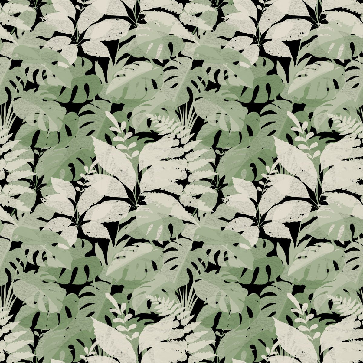 Botanical Noir Canopy Foliage Wallpaper⁠ in your room