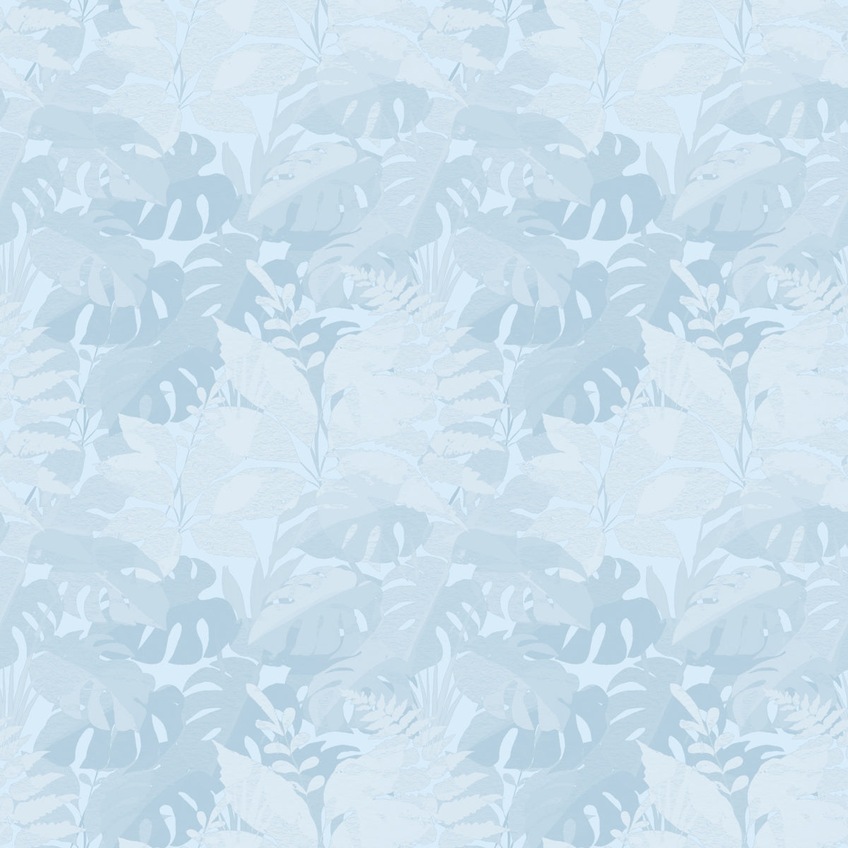 Misty Blue Leaf Layers Monstera  Wallpaper⁠ in your room