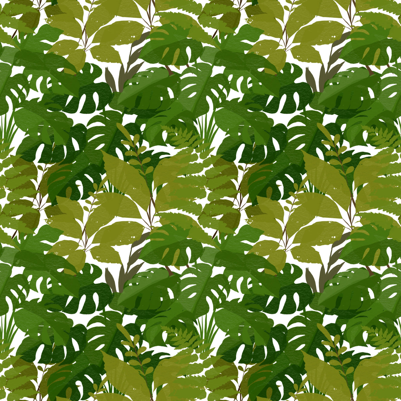 Lush Leaf Canopy Monstera Leaves Wallpaper⁠