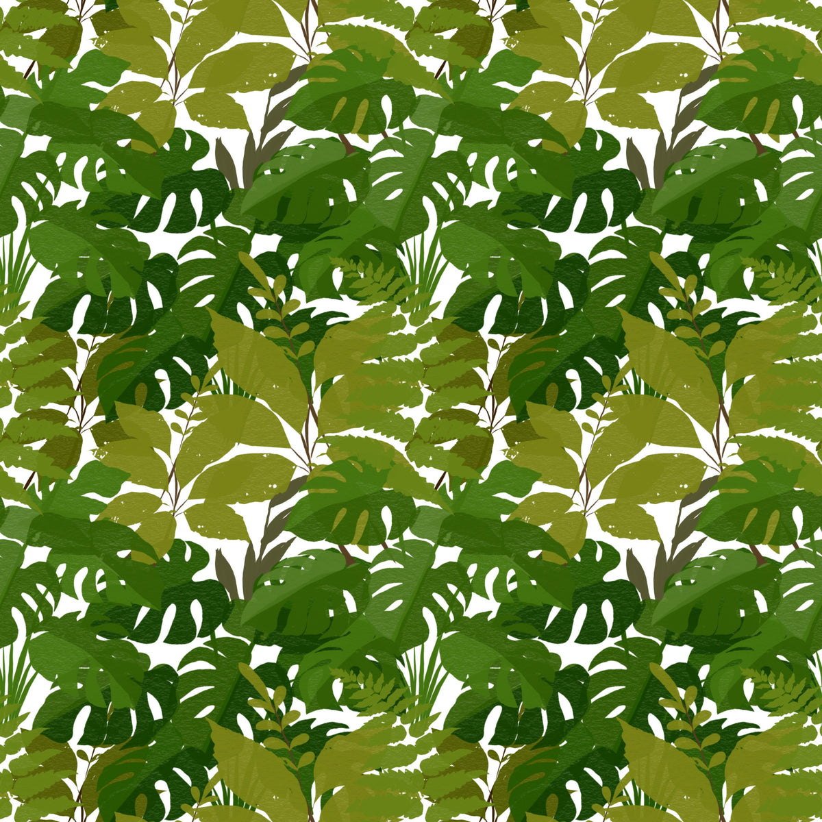 Lush Leaf Canopy Monstera Leaves Wallpaper⁠ in your room — zoomed