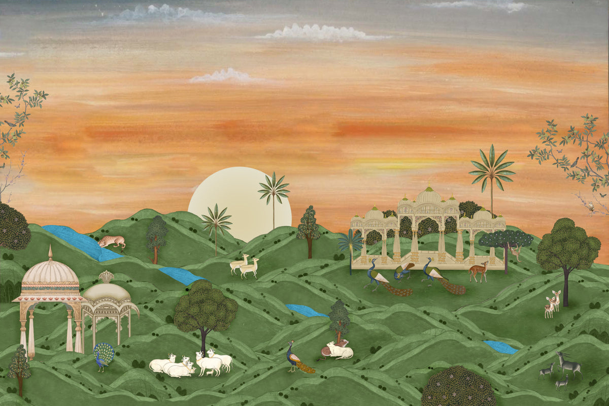 Indian Palace Horizon Wall Mural in your room