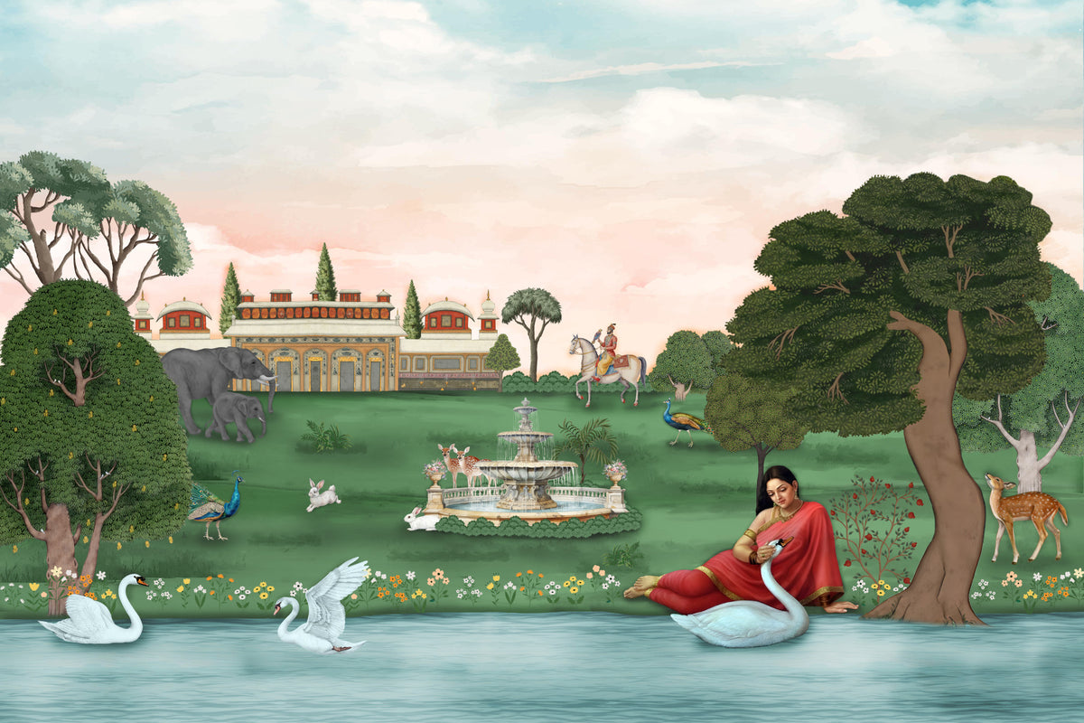 Royal Garden Serenity Wall Mural in your room