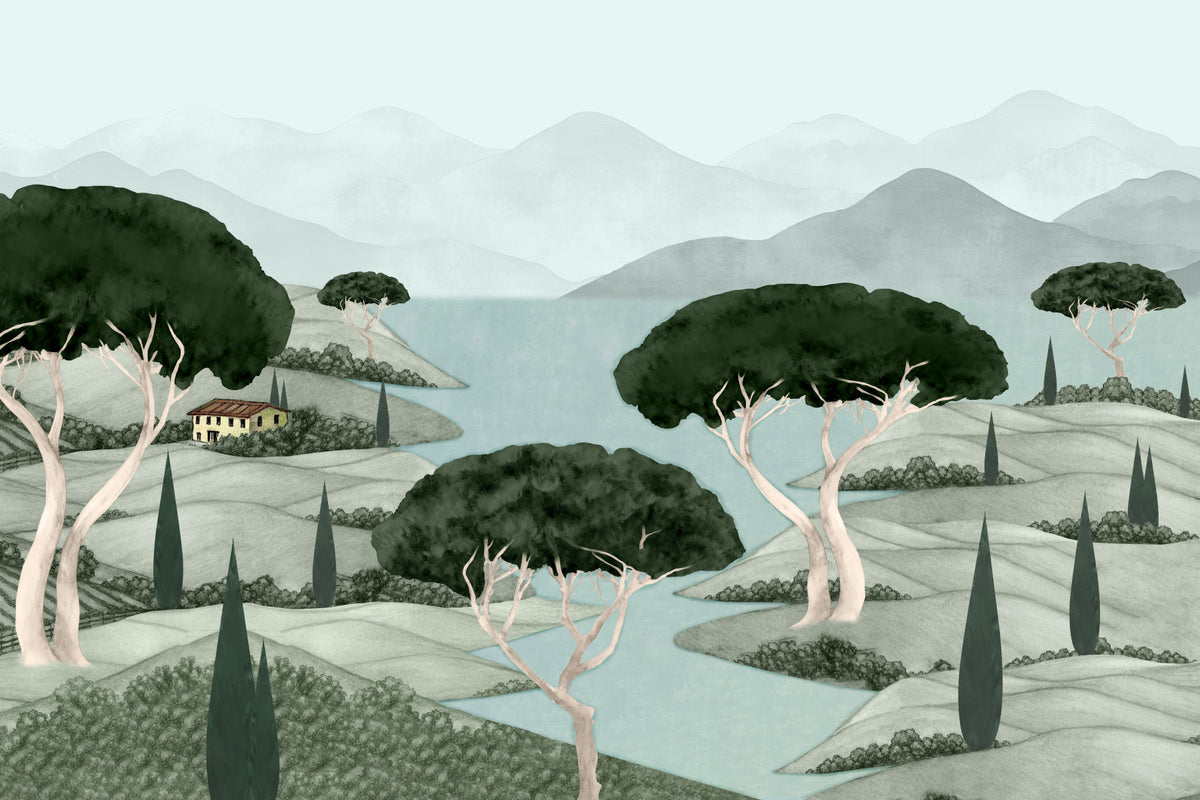 Tuscan Dreamscape Wall Mural in your room