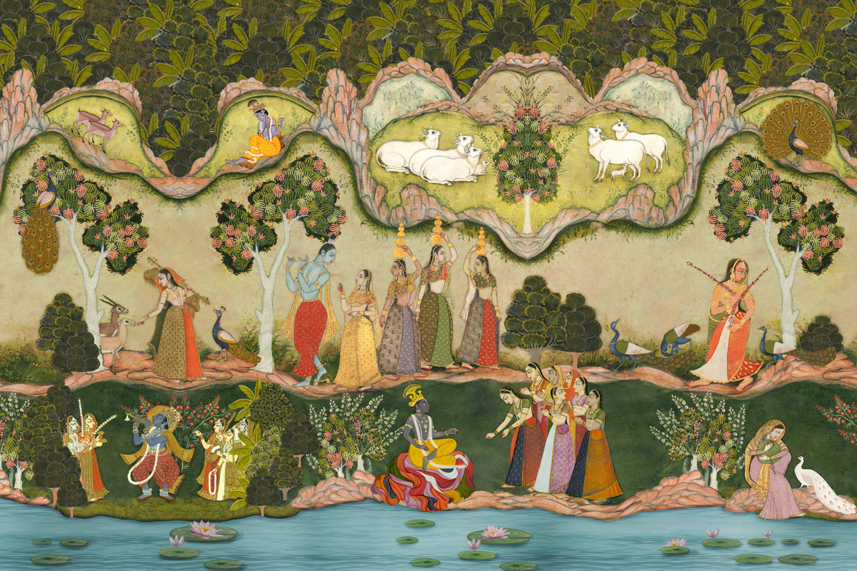 Divine Garden Serenade Wall Mural in your room — zoomed