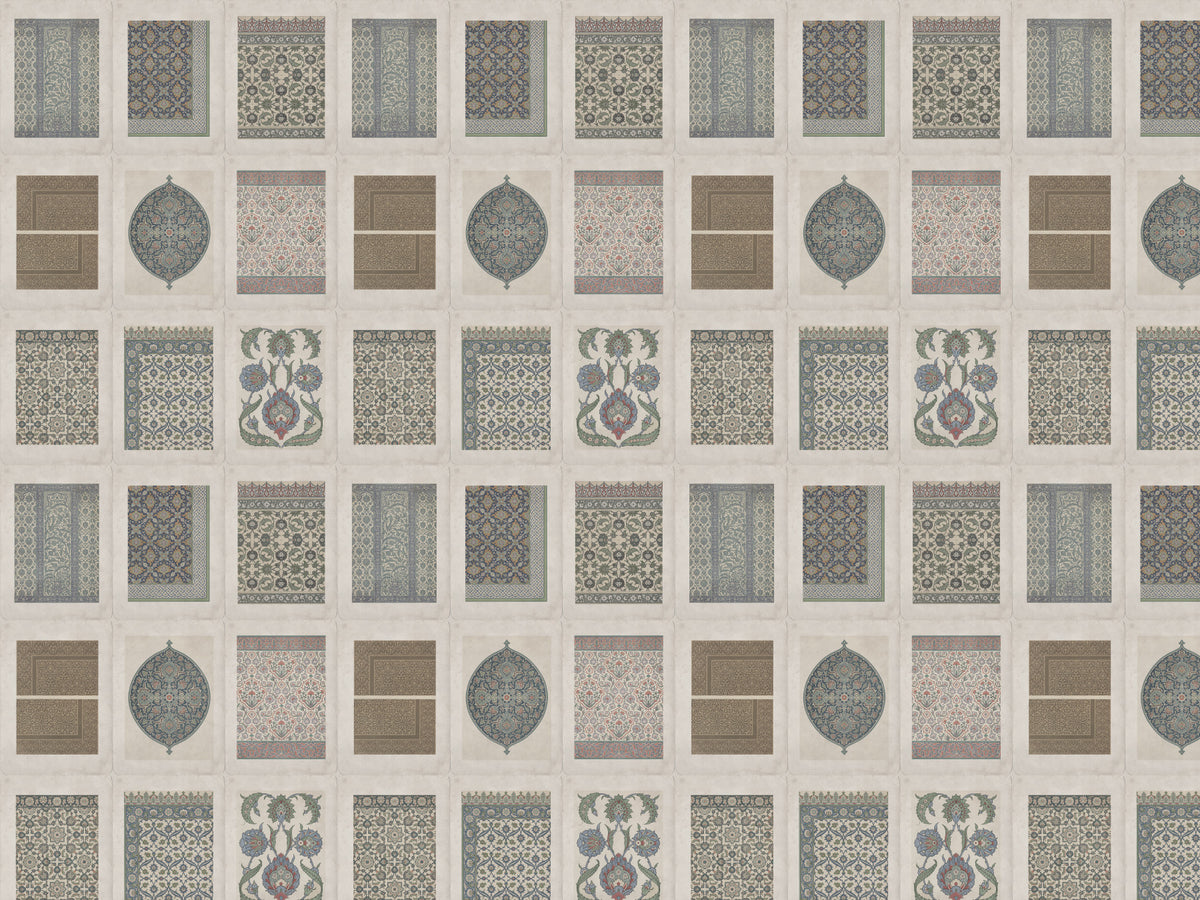 Heritage Pattern Gallery Wall Mural in your room — zoomed