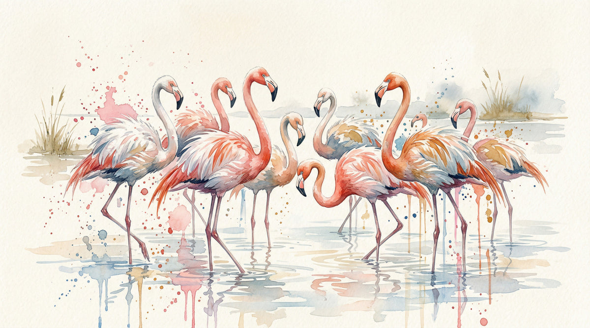 Flamingo Lagoon Dream Wall Mural in your room