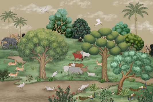 Mughal Forest Serenity Wall Mural