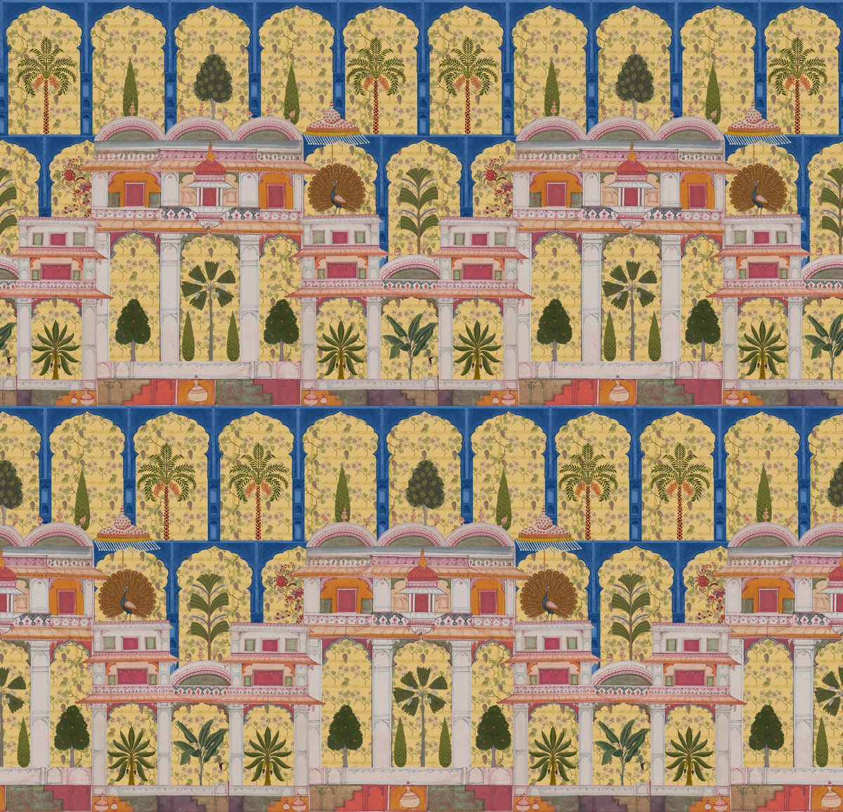 Mughal Palace Garden Wall Mural in your room — zoomed