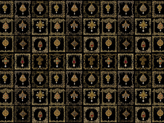 Jeweled Baroque Elegance Wall Mural